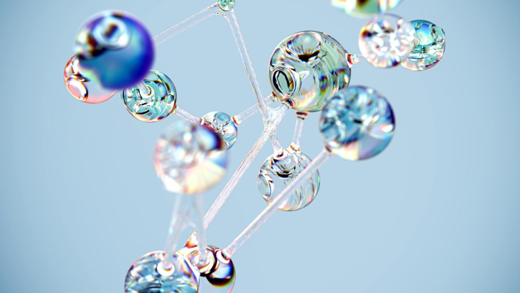 pexels-photo-17485658-17485658 Flowing glass-like molecular structure in blue. Conceptual digital art with a tech twist.